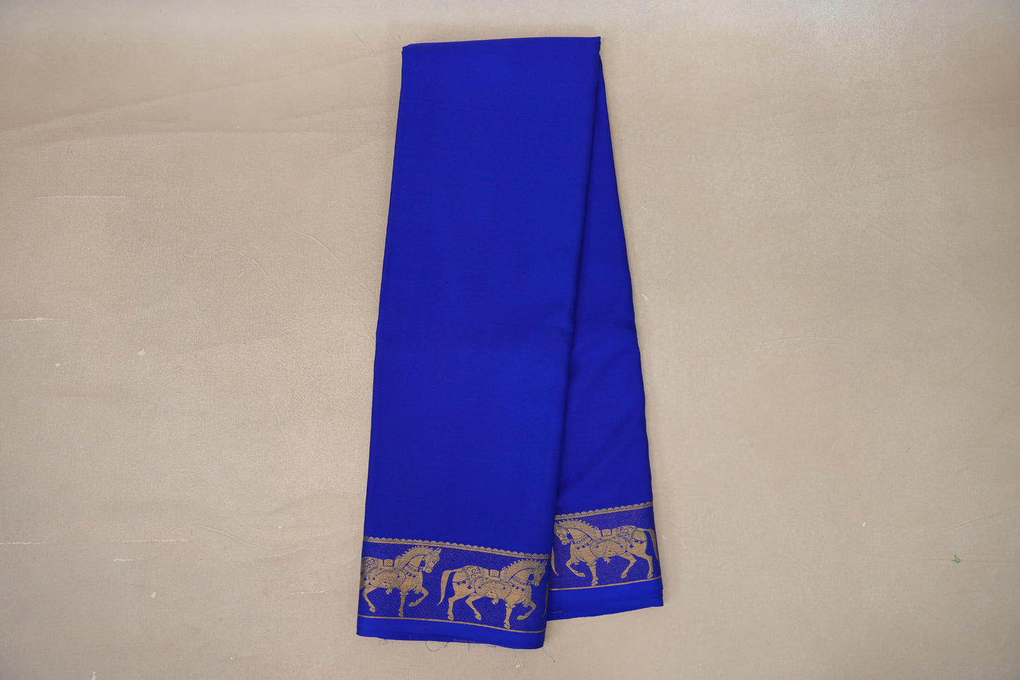 Online Bright Royal Blue Mysore Silk Saree