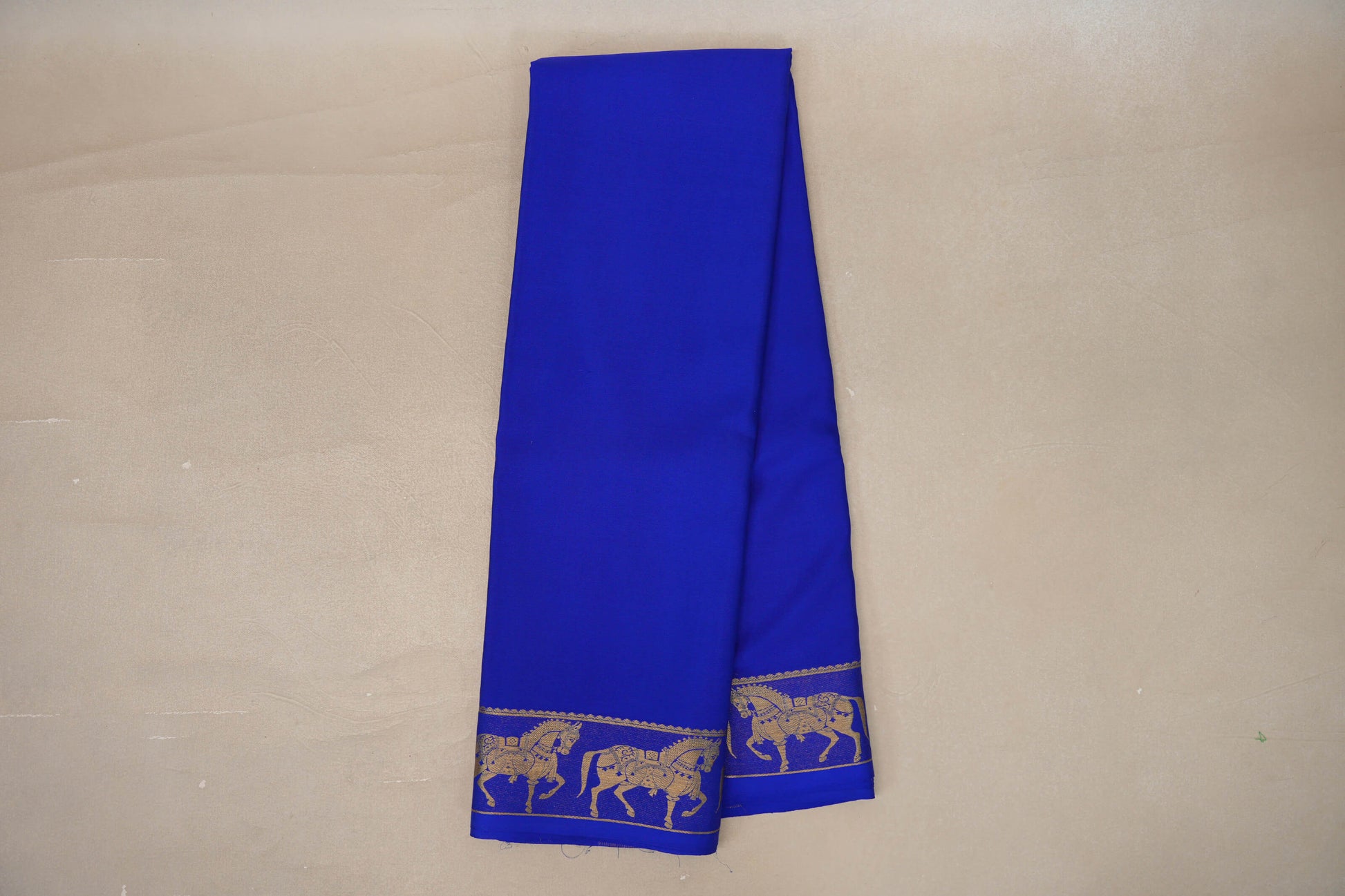 Online Bright Royal Blue Mysore Silk Saree