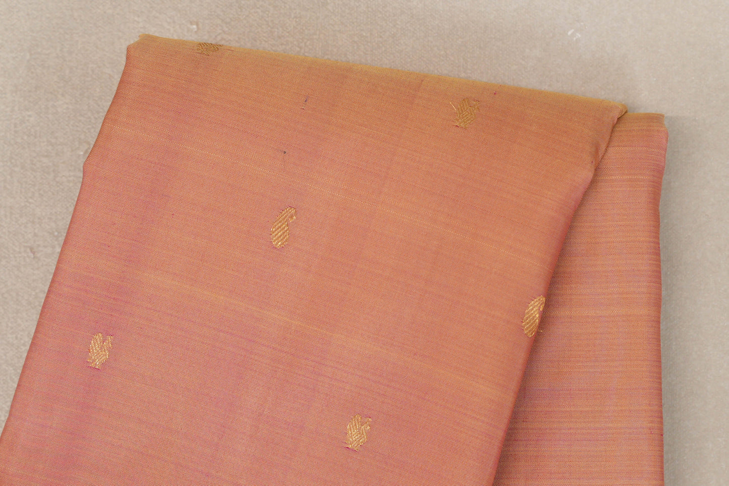 Dual Tone of Yellow & Pink Vintage Kanjivaram Silk Saree body