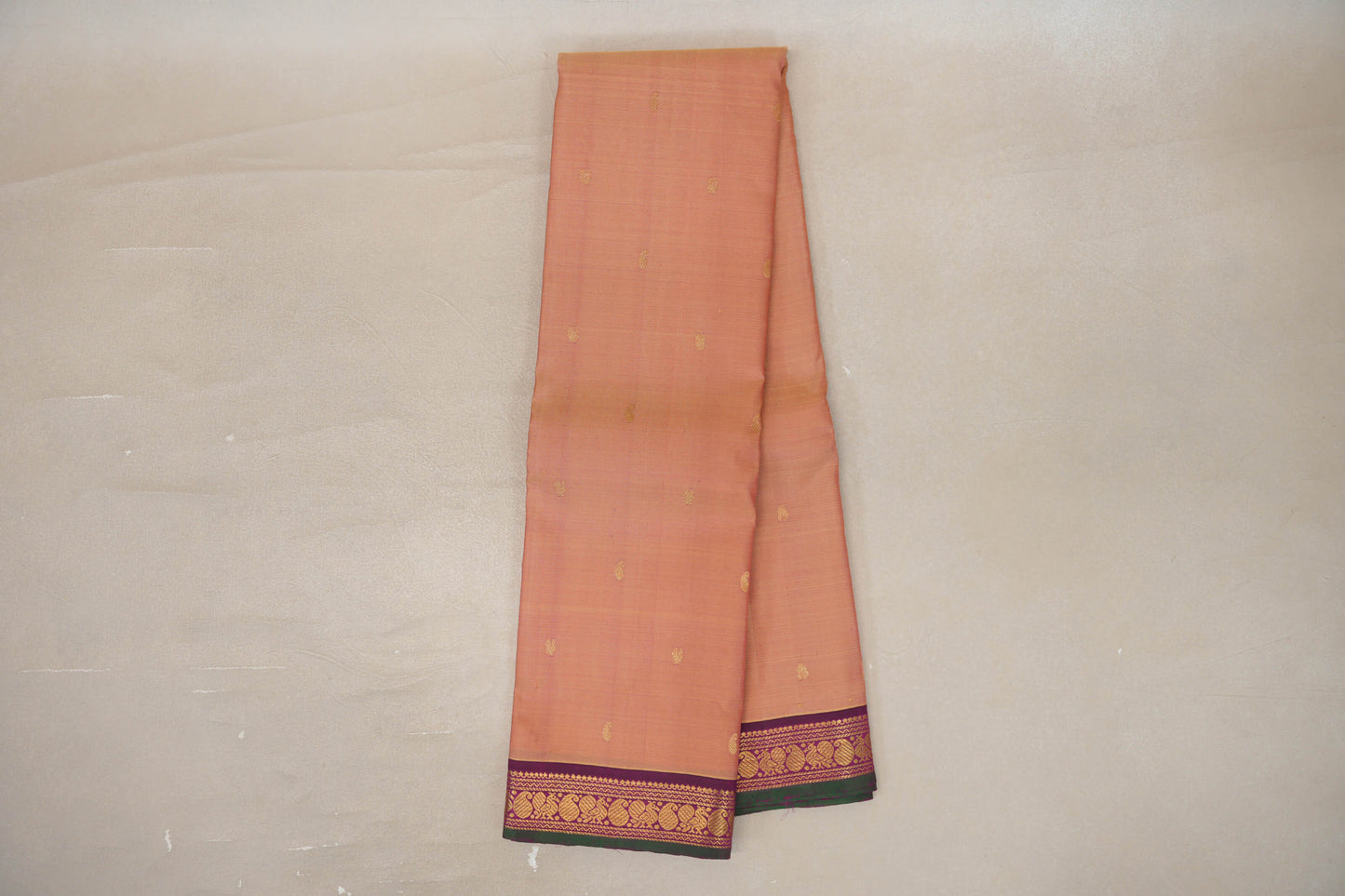 Online Dual Tone of Yellow & Pink Vintage Kanjivaram Silk Saree