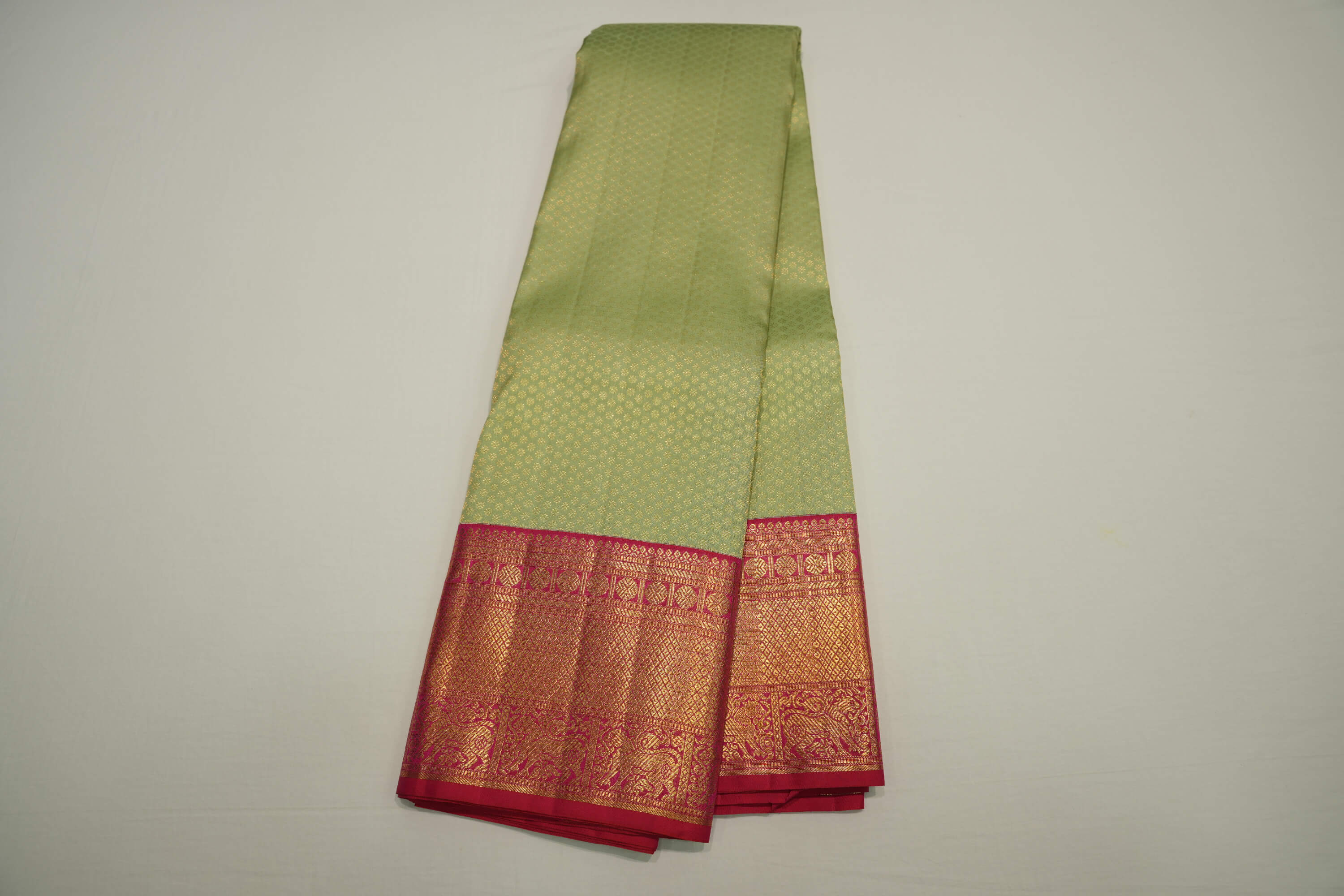 Elaichi green Bridal Kanjivaram Silk Saree SS7353