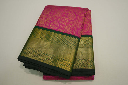 Pink vintage kanchipuram silk saree