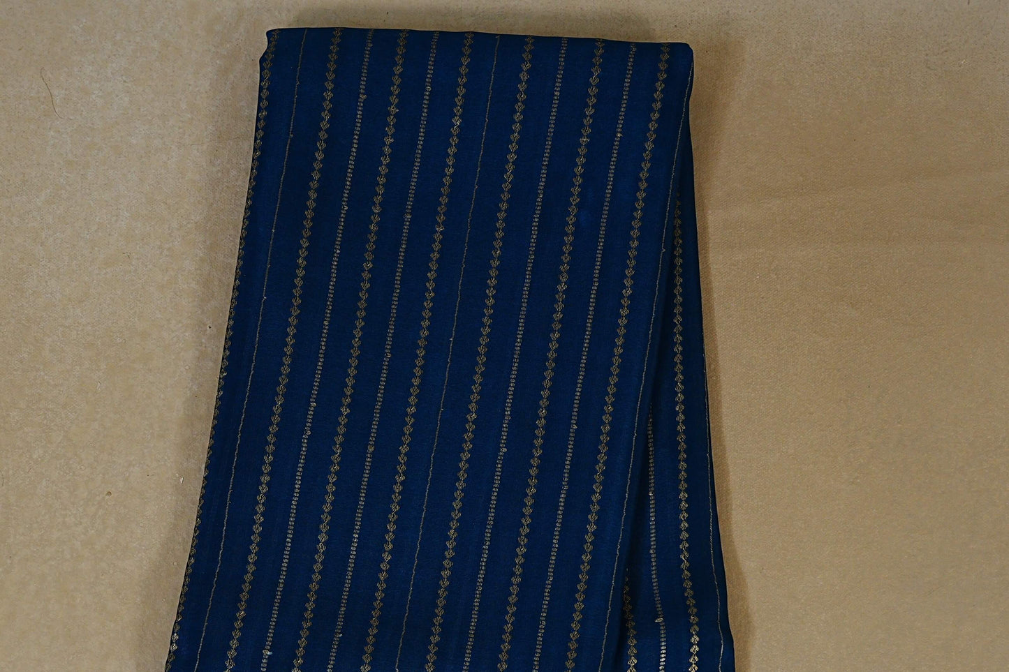 Deep Teal Blue mysore silk saree body zoom