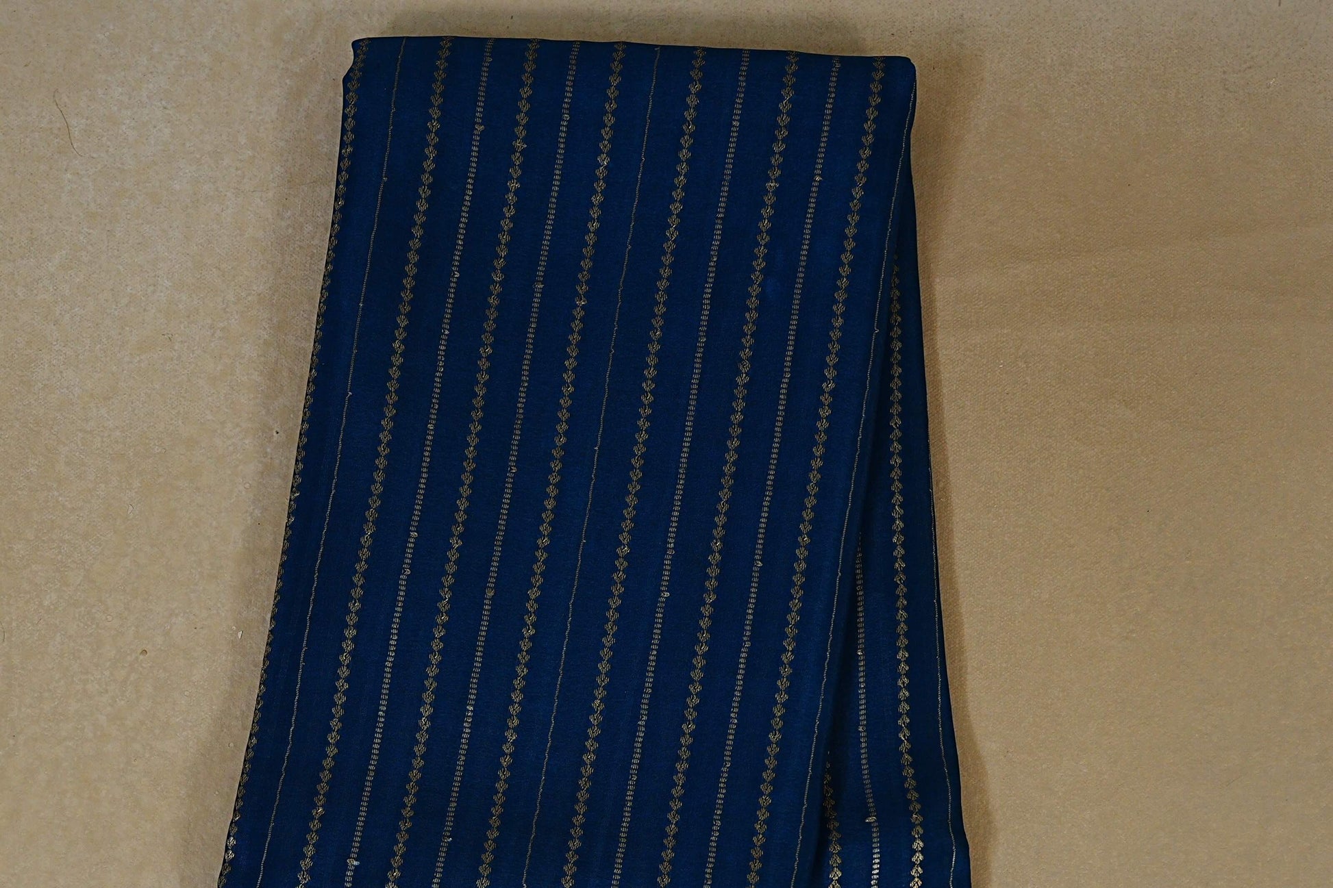 Deep Teal Blue mysore silk saree body zoom