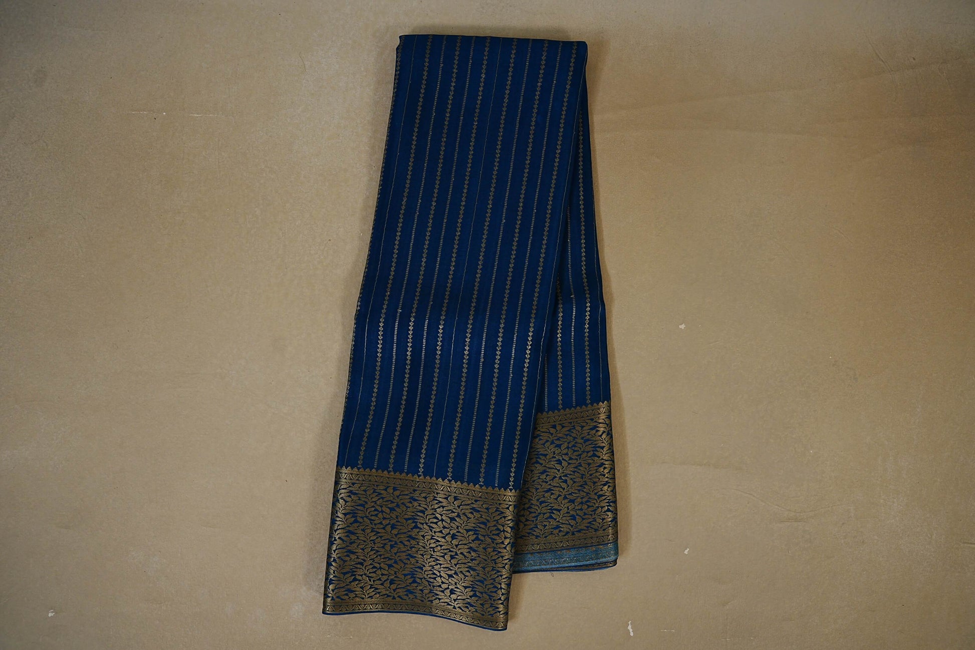Deep Teal Blue mysore silk saree online