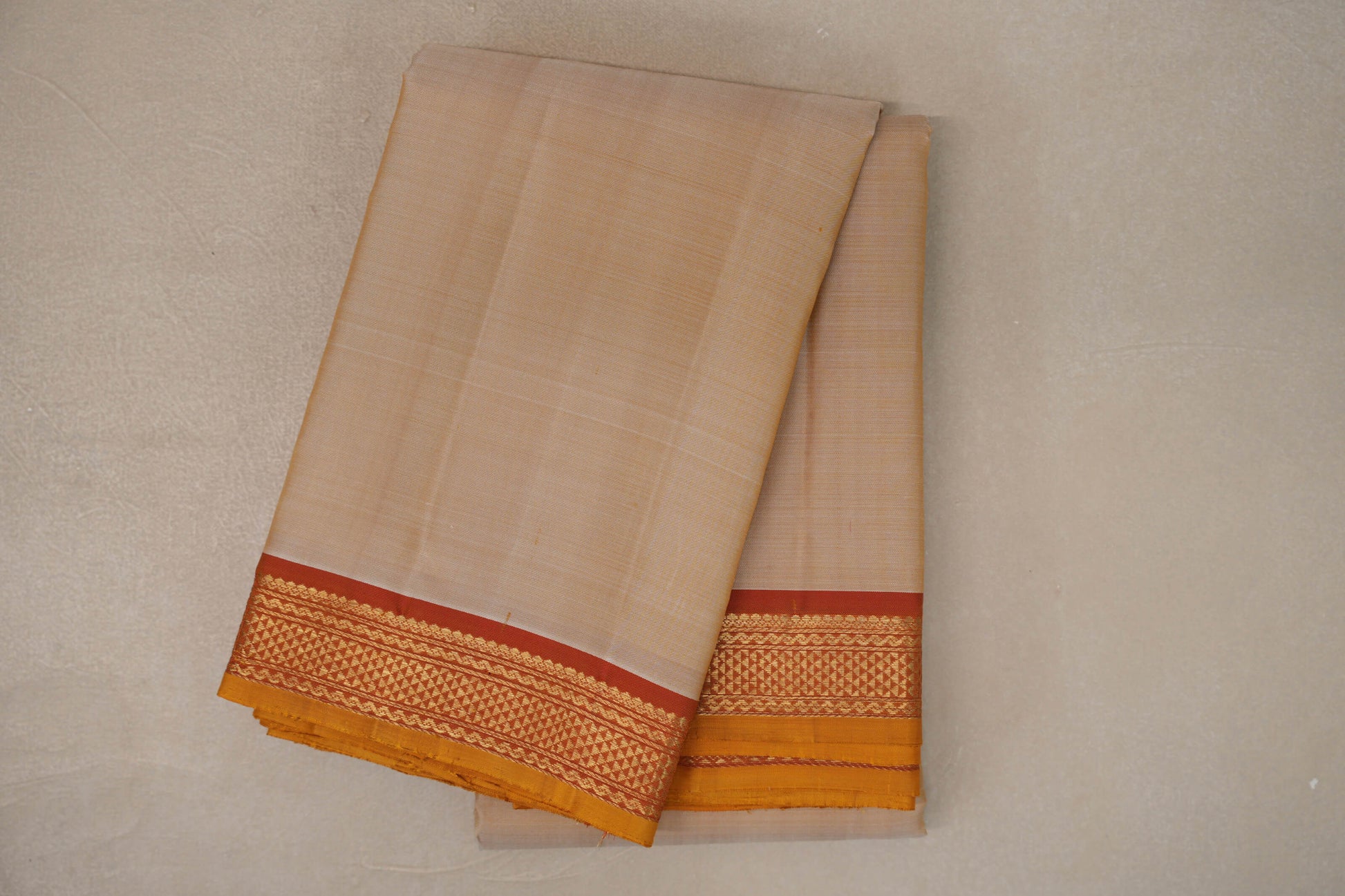 Light Mustard Vintage Kanjivaram Silk Saree