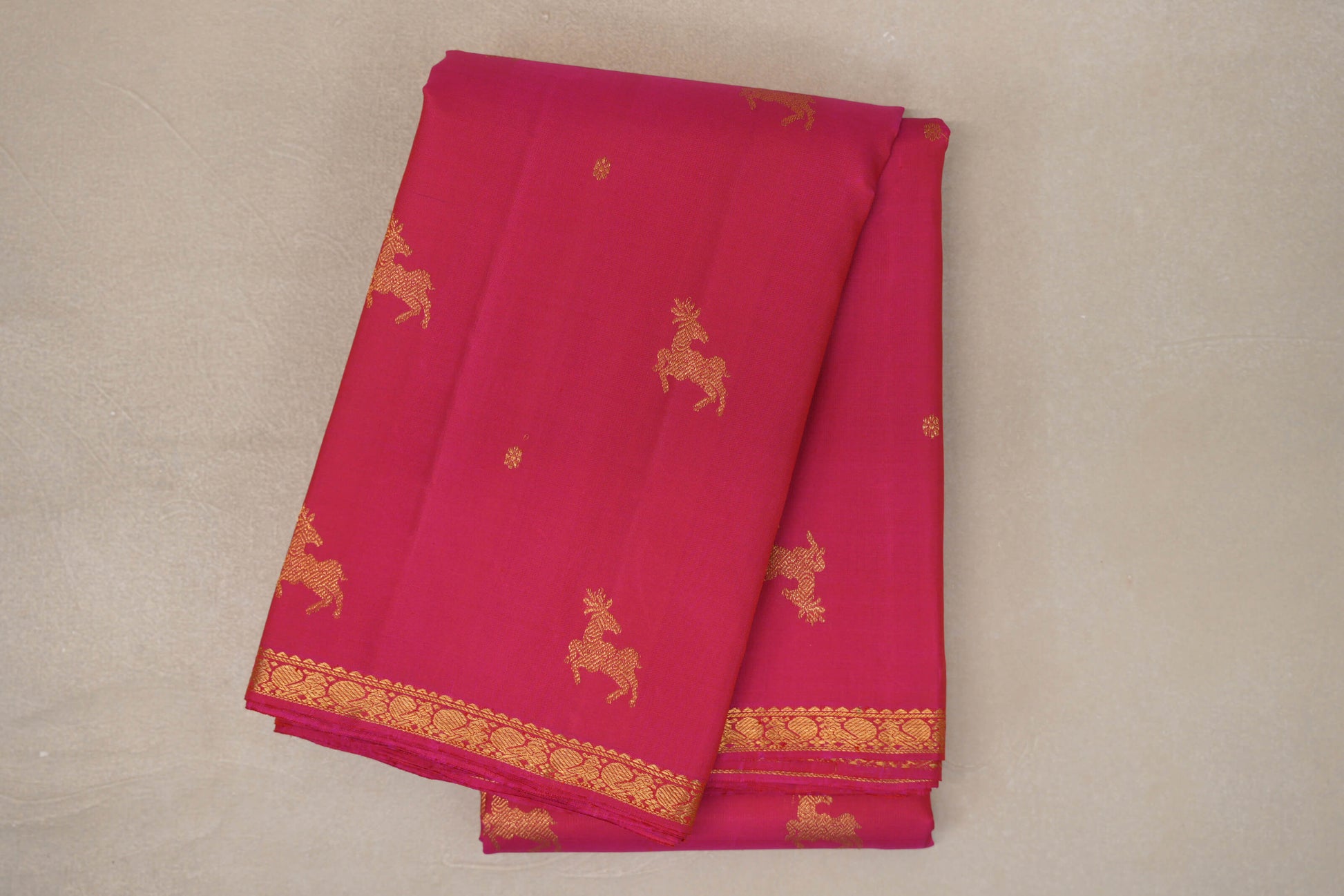 Orangish Pink Vintage Kanjivaram Silk Saree