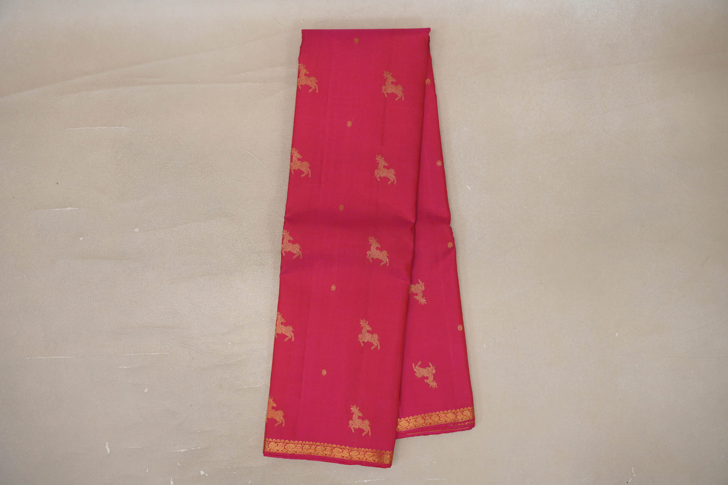 Online Orangish Pink Vintage Kanjivaram Silk Saree