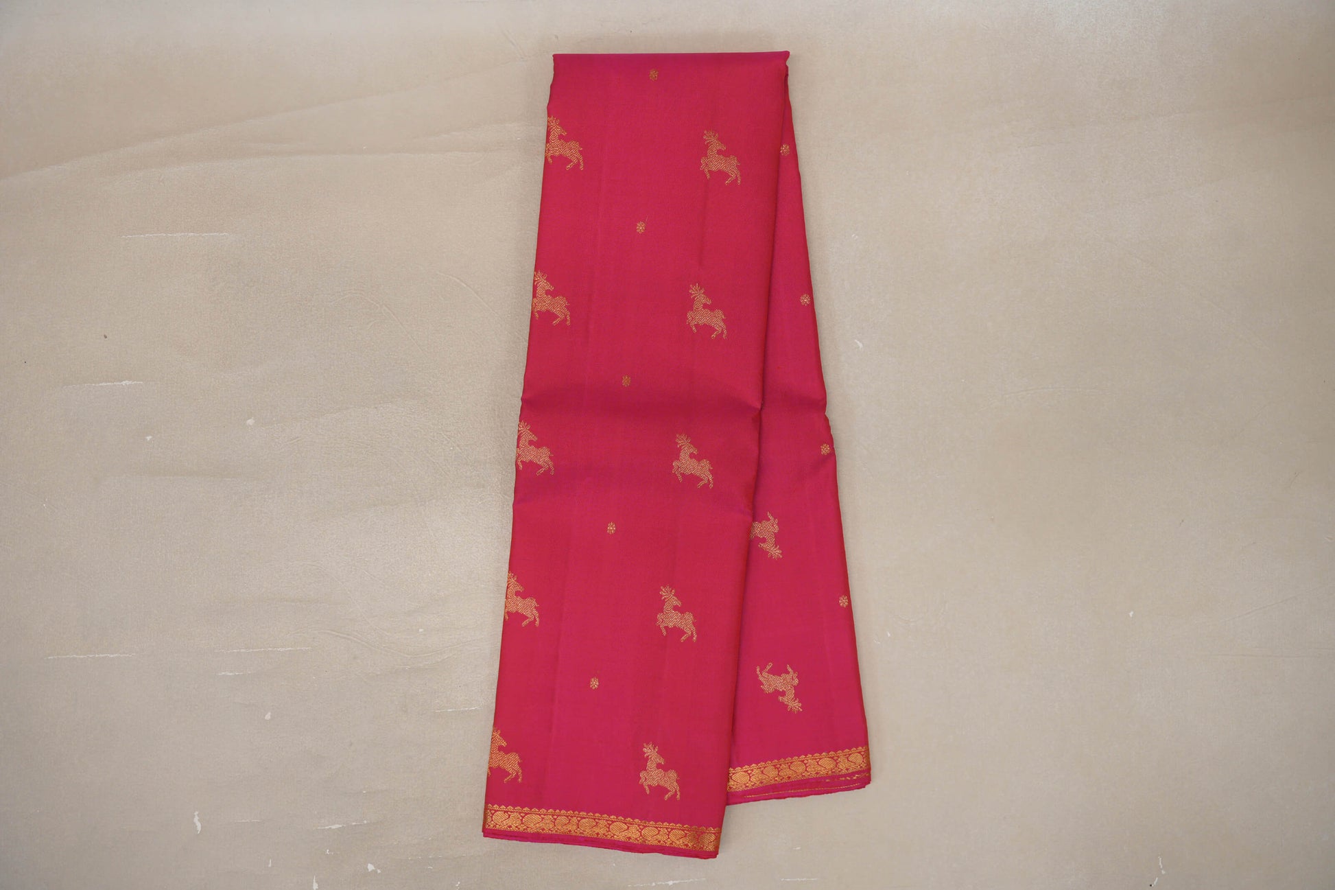 Online Orangish Pink Vintage Kanjivaram Silk Saree
