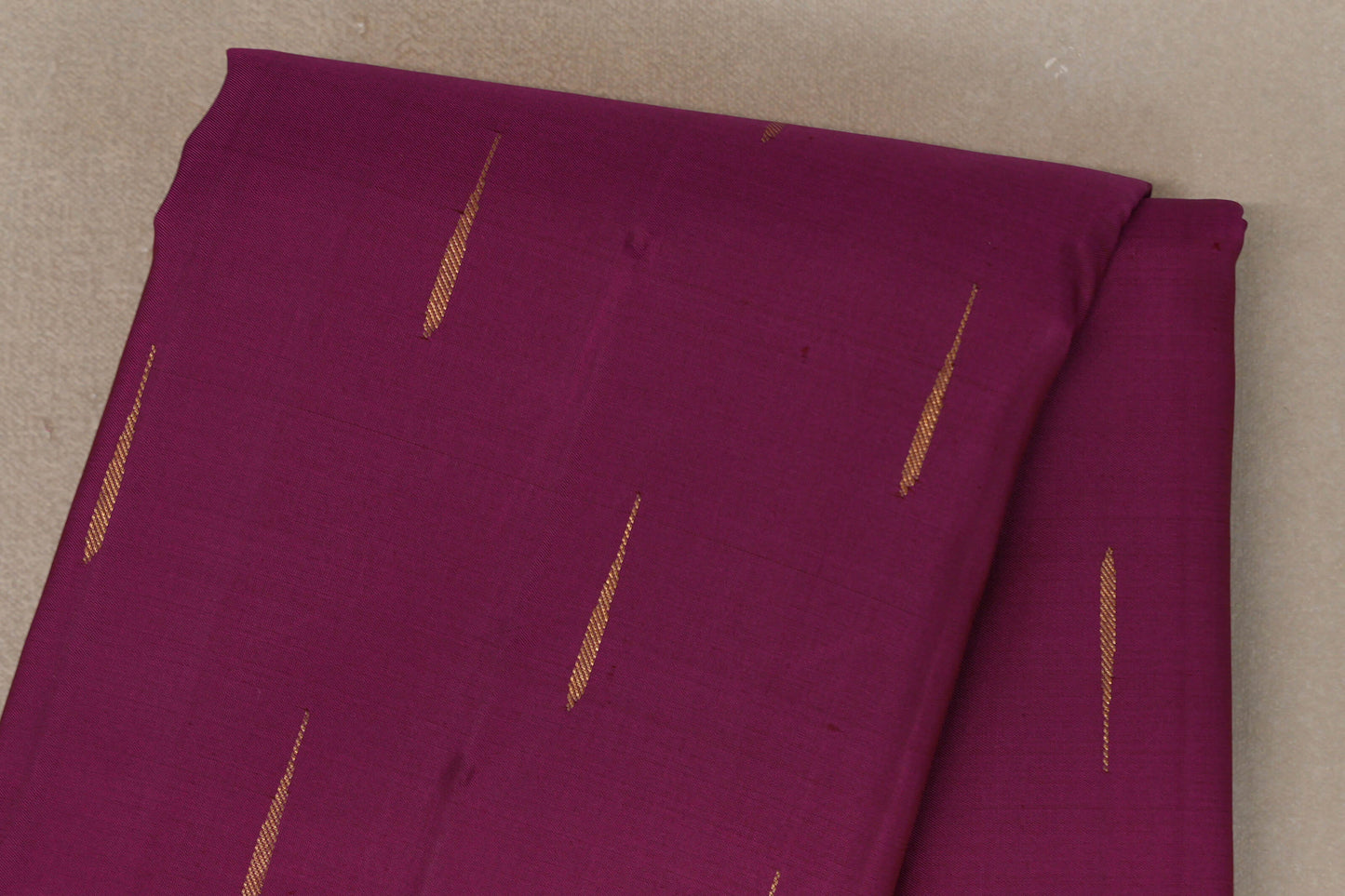 Magenta with Rust Orange & Mustard Selvedge Borders Vintage Kanjivaram Silk Saree body