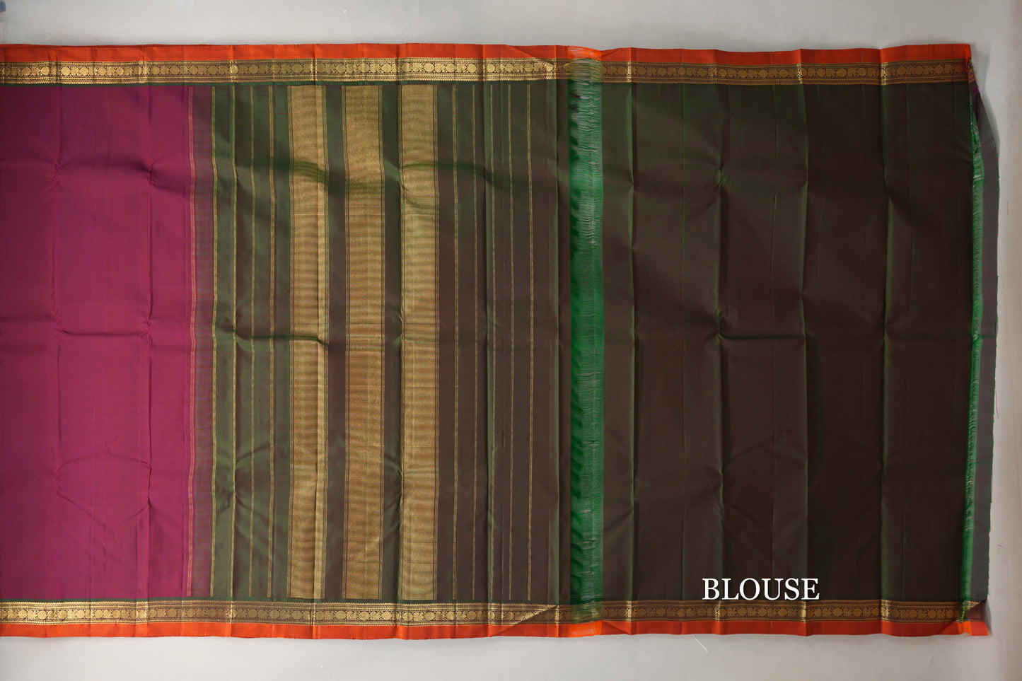 Deep Magenta Vintage Kanjivaram Silk Saree blouse