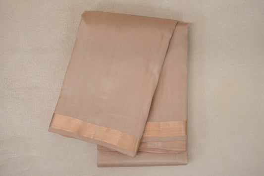 Dark Beige Light Weight Kanjivaram Silk Saree SS9629