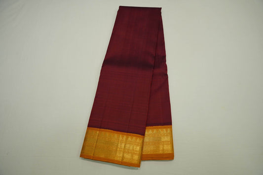 Plain vintage kanchipuram silk saree