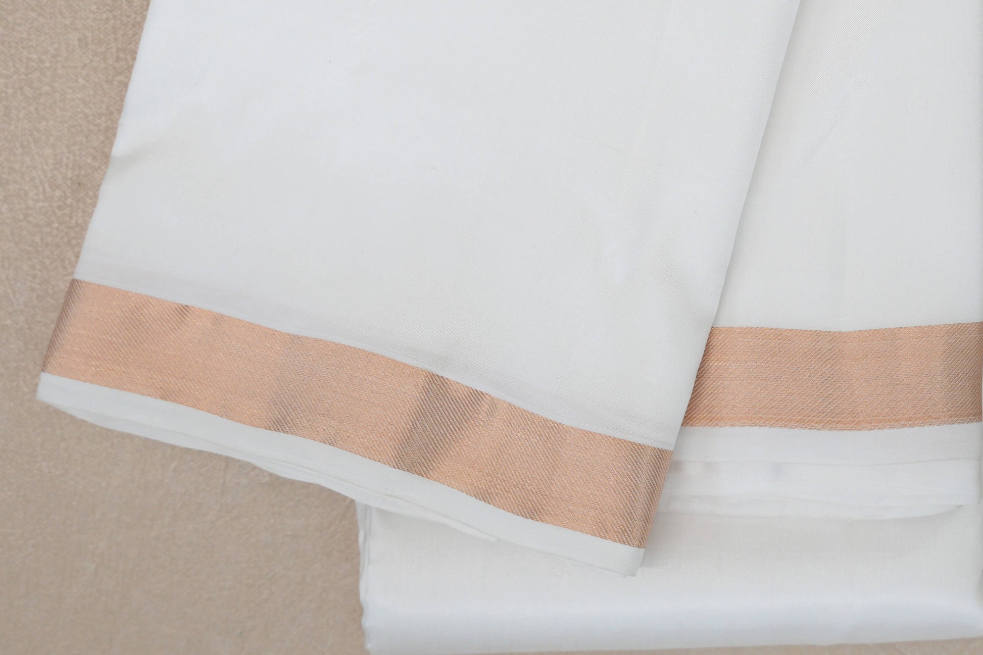Milk White Light Weight Kanjivaram Silk Saree border