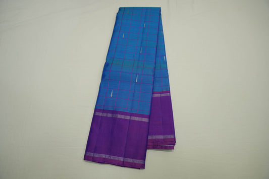 Checked vintage kanchipuram silk saree