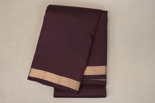 Dark Coffee Brown Light Weight Kanjivaram Silk Saree