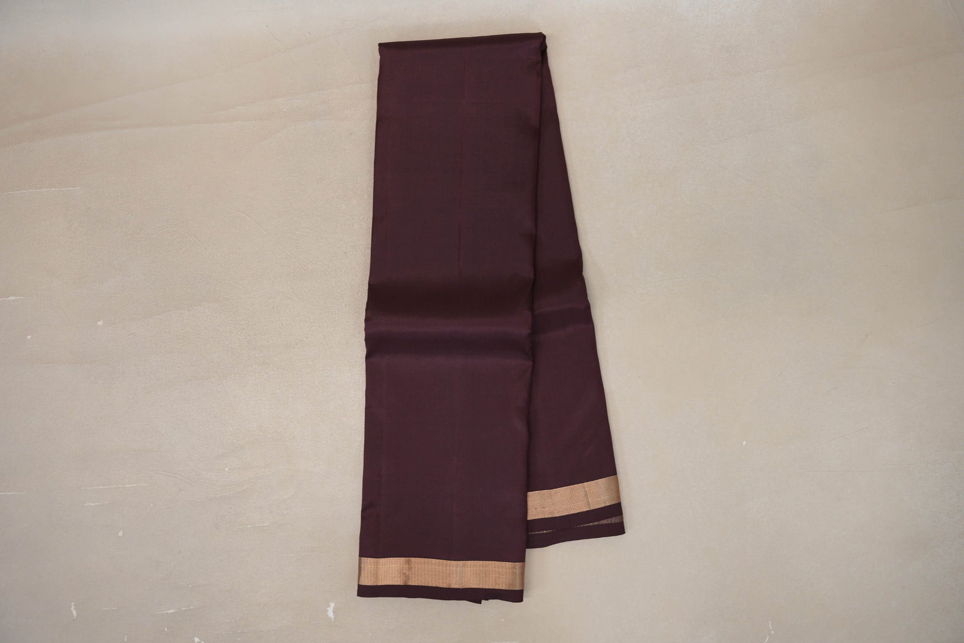 Online Dark Coffee Brown Light Weight Kanjivaram Silk Saree