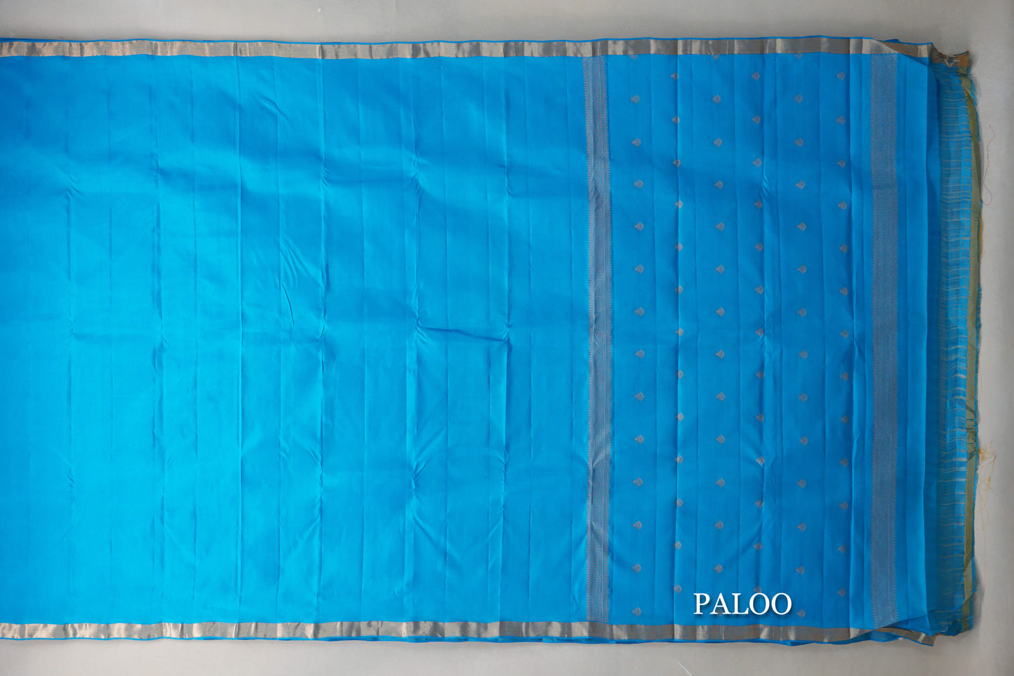 Sky Blue Light Weight Kanjivaram Silk Saree paloo