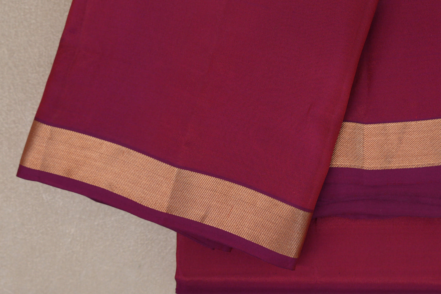 Bright Magenta Pink Light Weight Kanjivaram Silk Saree border