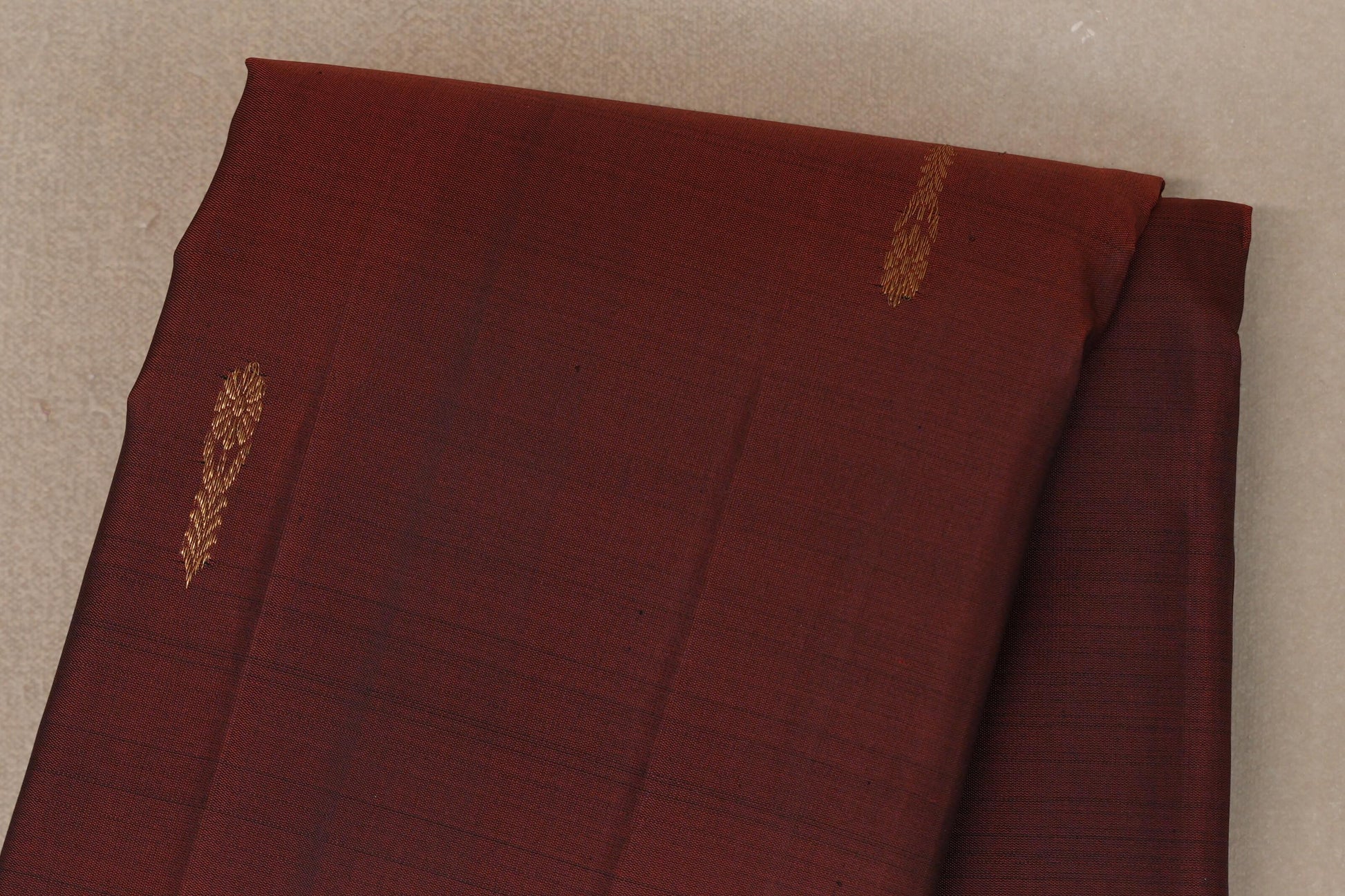 Coffee Bean Brown Vintage Kanjivaram Silk Saree body