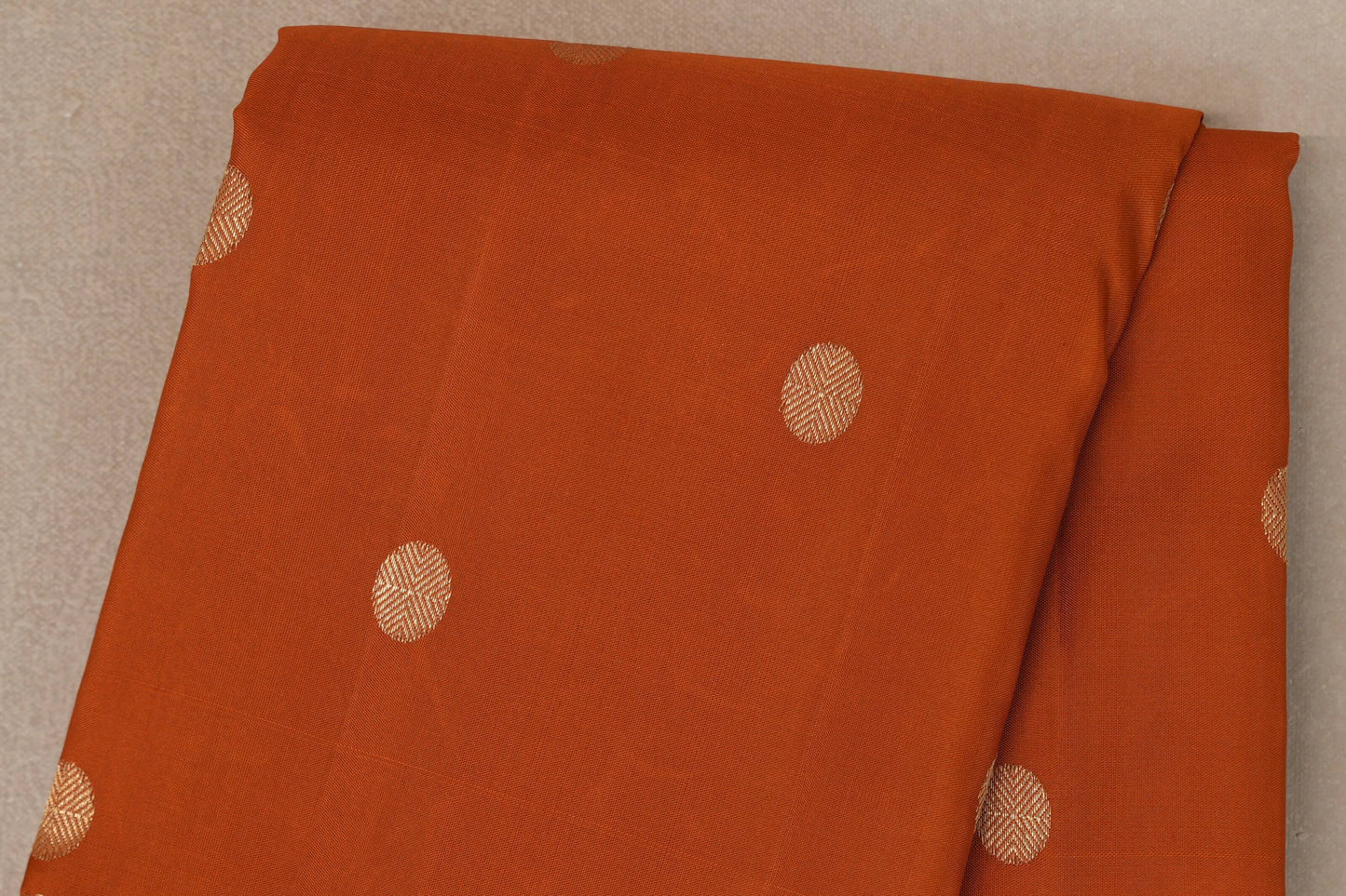 Mango Orange Vintage Kanjivaram Silk Saree body