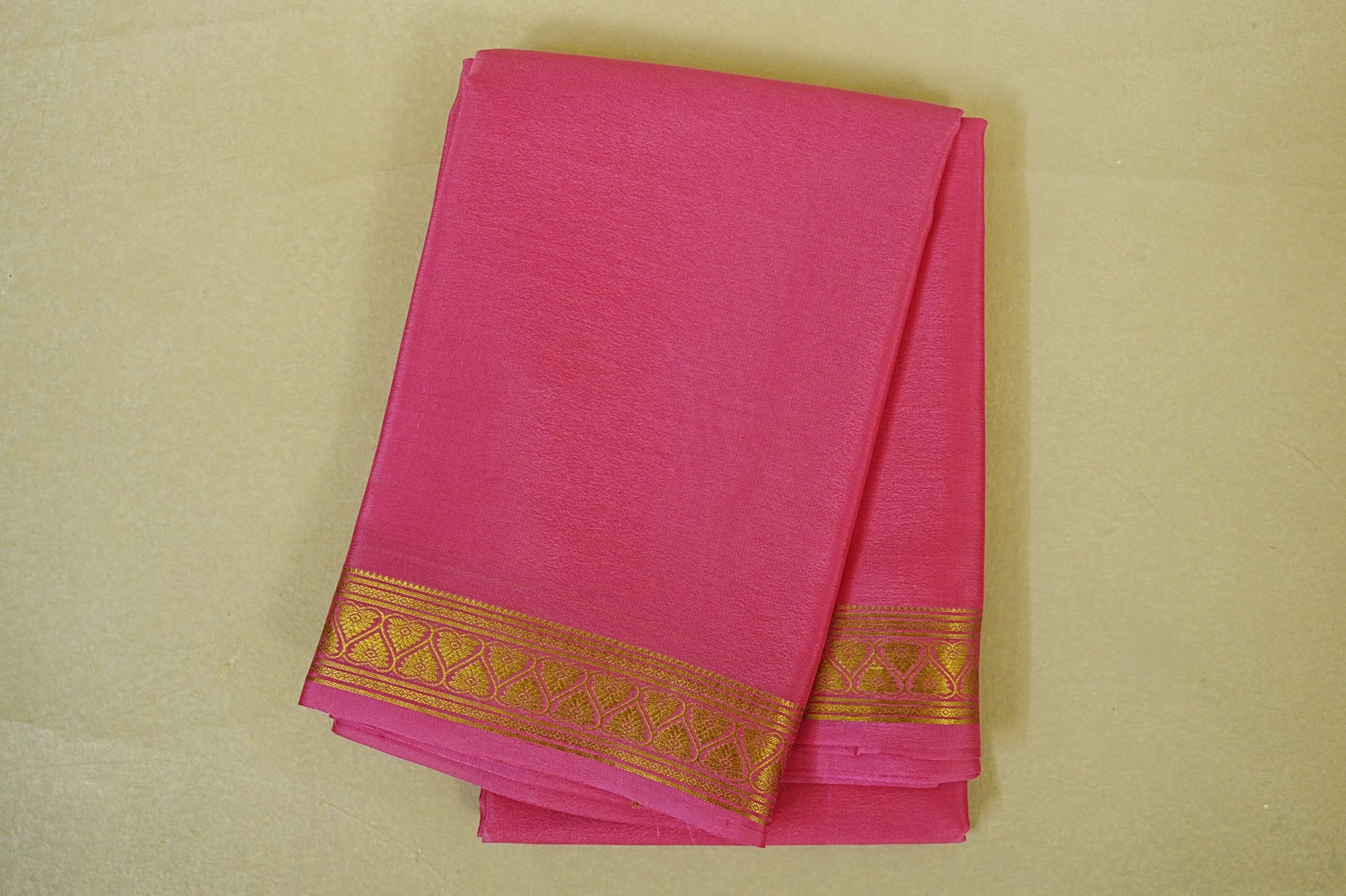 Pink Mysore Silk Saree