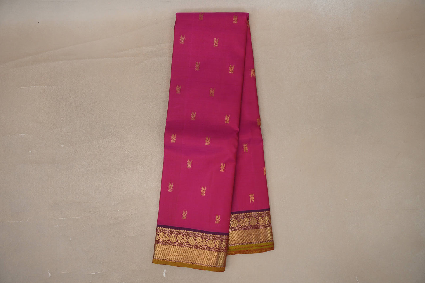 Online Orangish Pink Vintage Kanjivaram Silk Saree