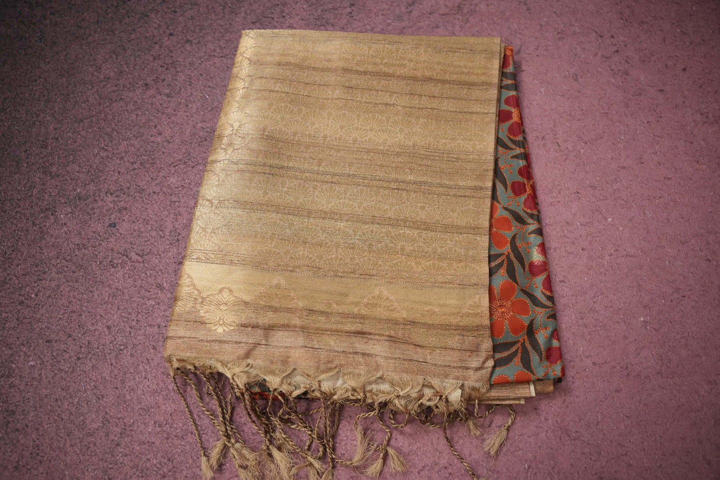  Multi colored semi tussar silk saree