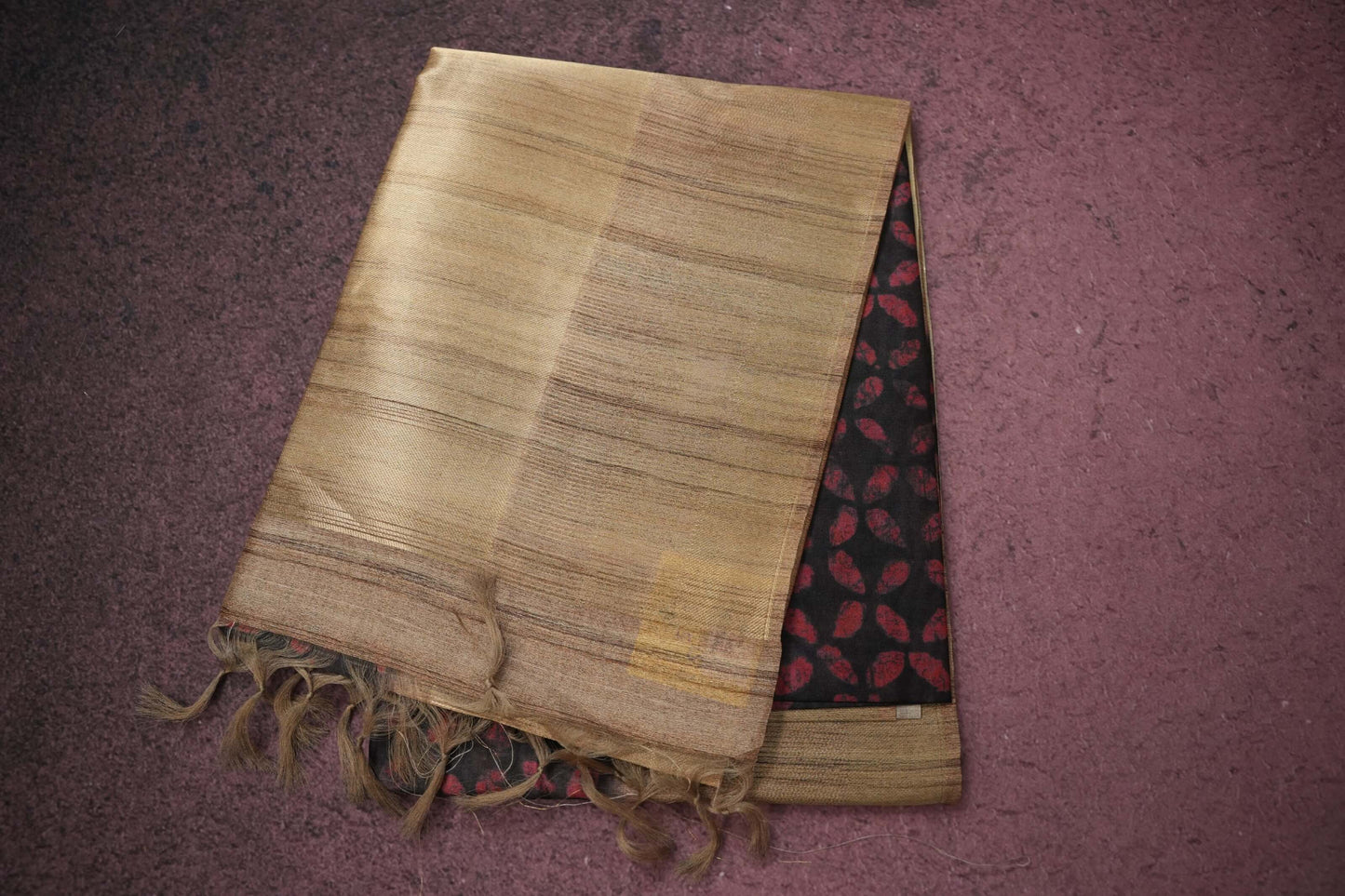 multi coloured semi tussar saree