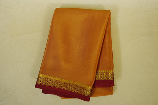 Light Coffee Brown Mysore Silk Saree