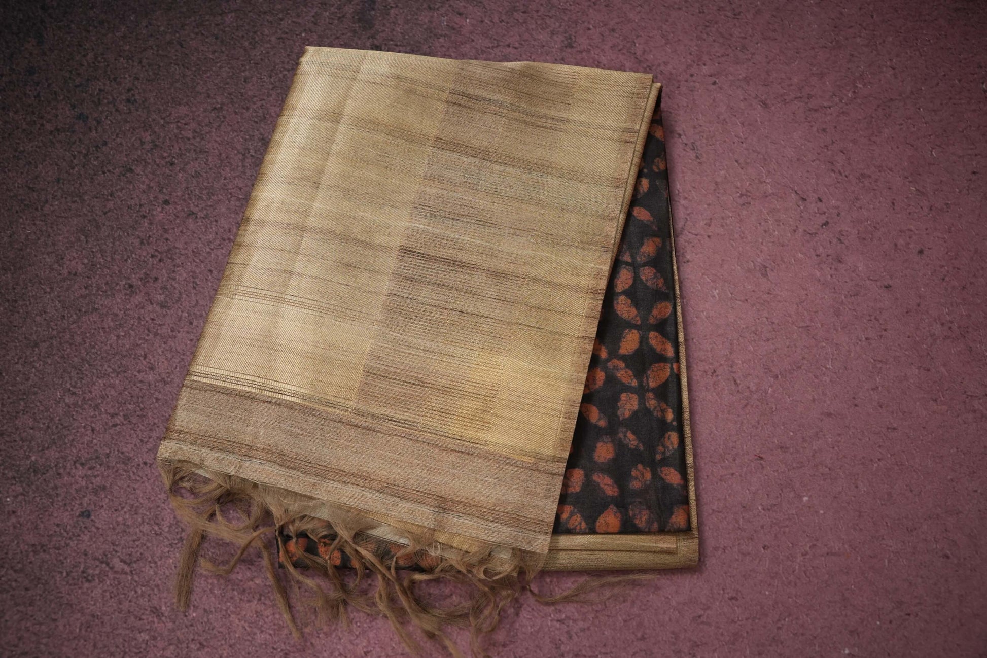 multi coloured semi tussar saree