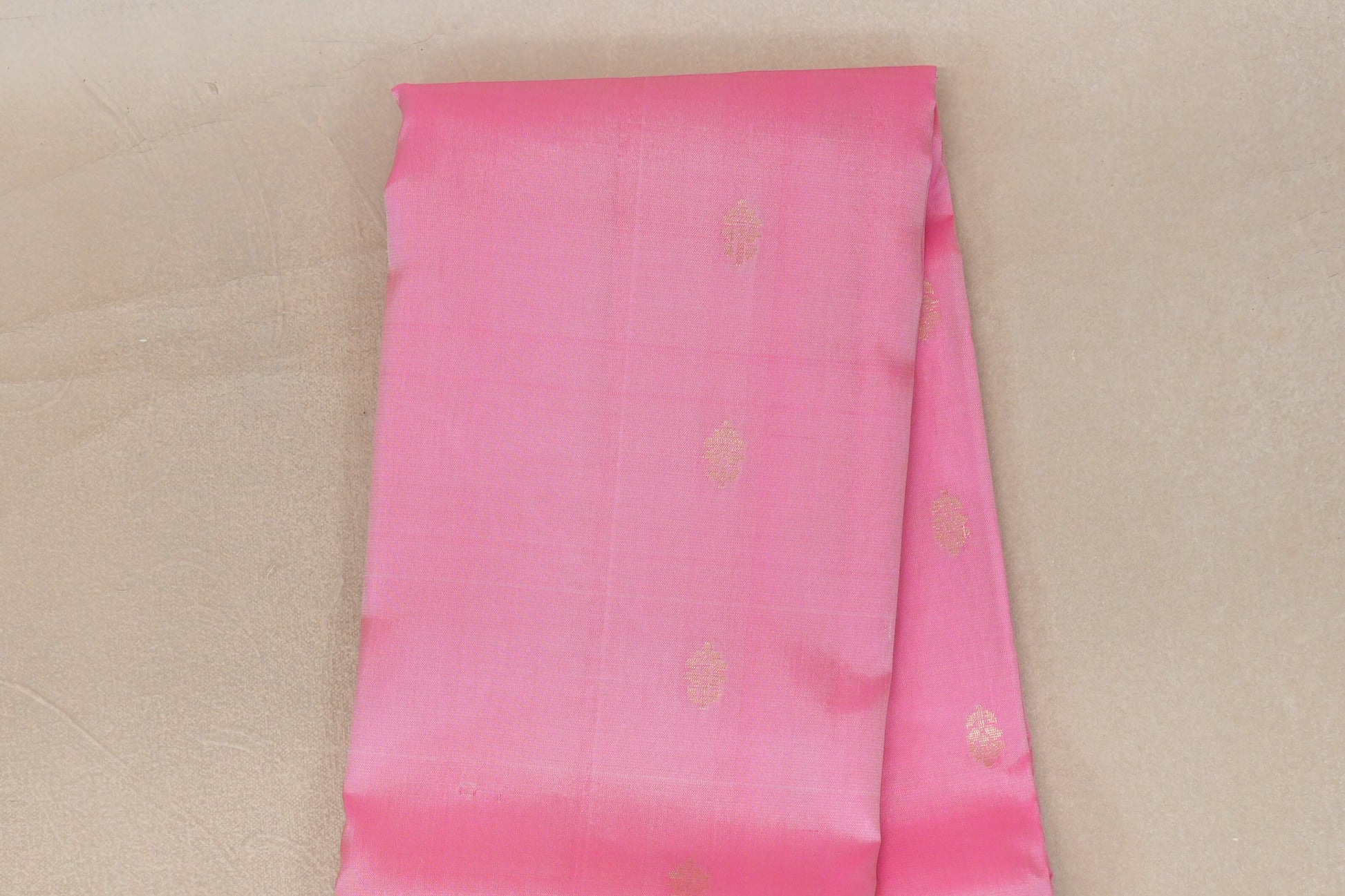 Bright Rose Pink with Black Borders Light Weight Kanjivaram Silk Saree body