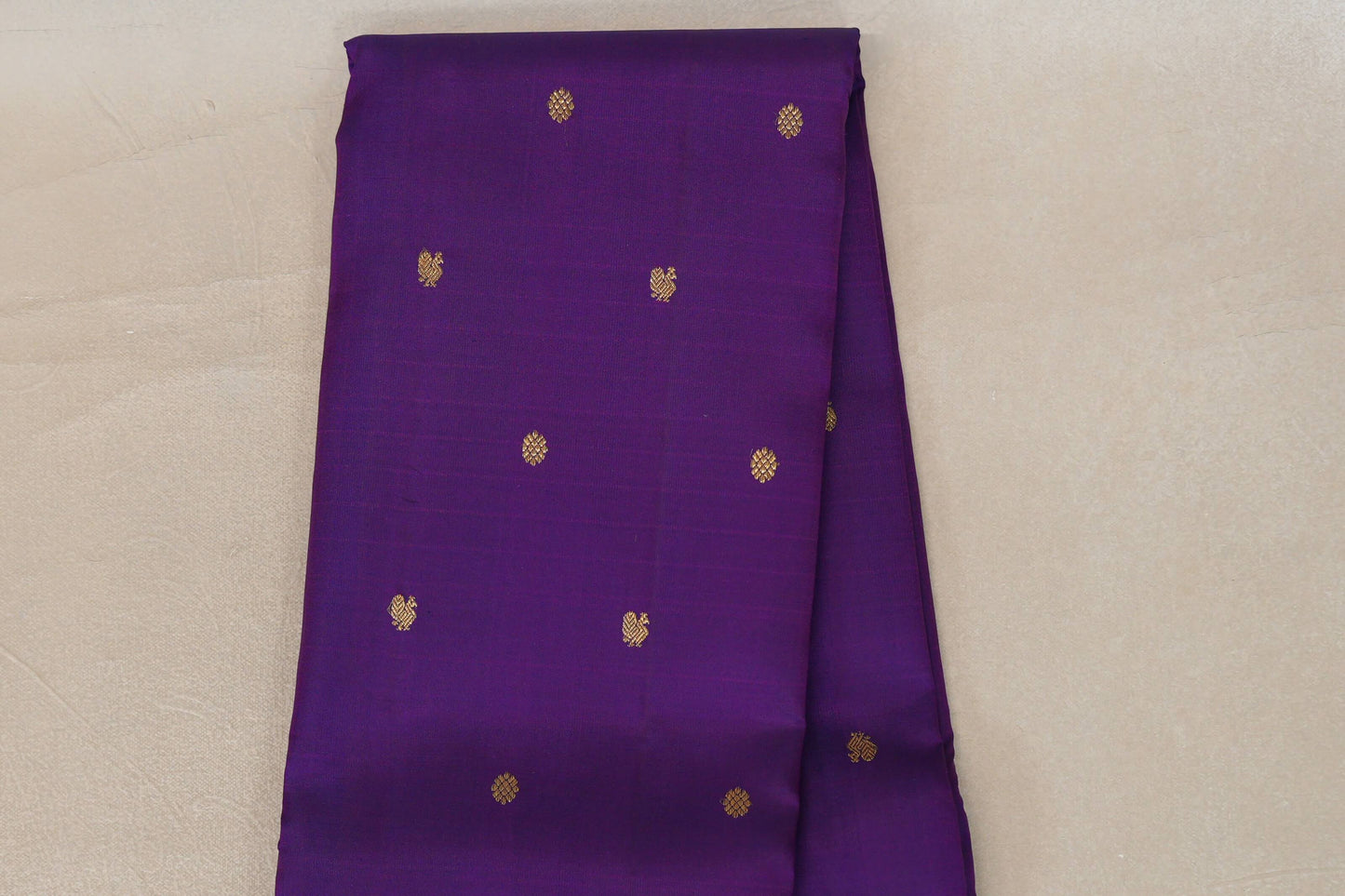 Deep Violet Purple Vintage Kanjivaram Silk Saree body