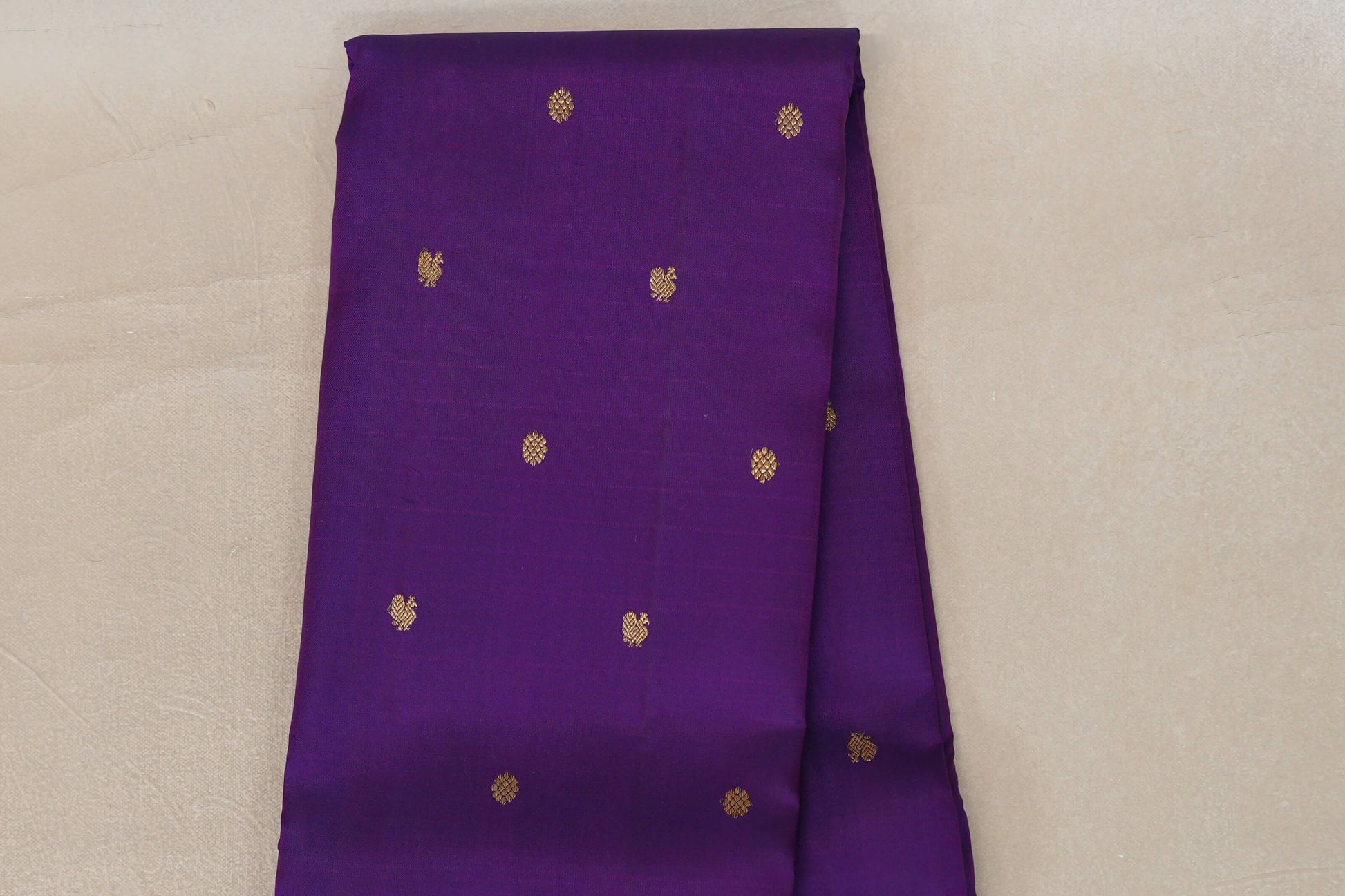 Deep Violet Purple Vintage Kanjivaram Silk Saree body