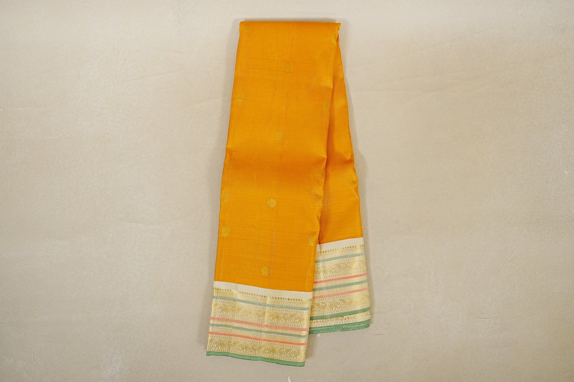 Mustard Yellow Vintage Kanjivaram Silk Saree online