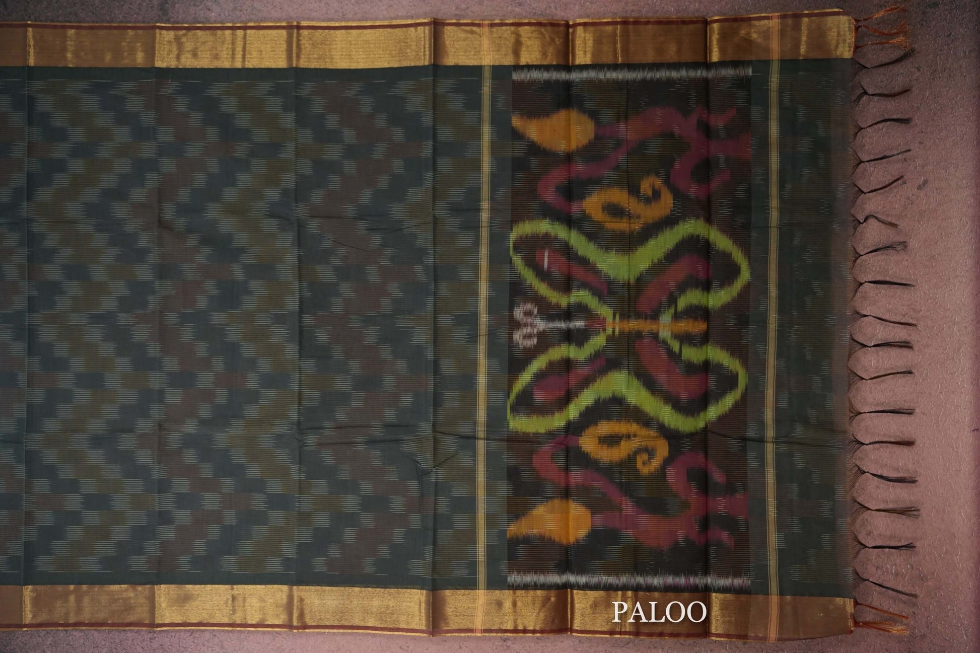 Online semi tussar silk saree paloo