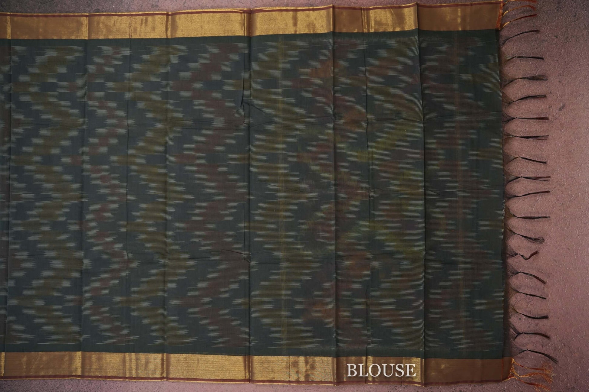 Online semi tussar silk saree blouse