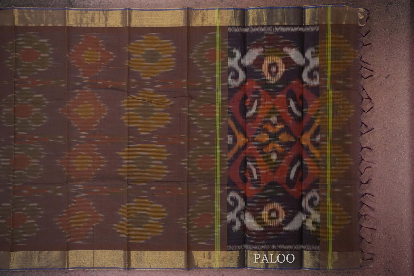 Online semi tussar silk saree paloo