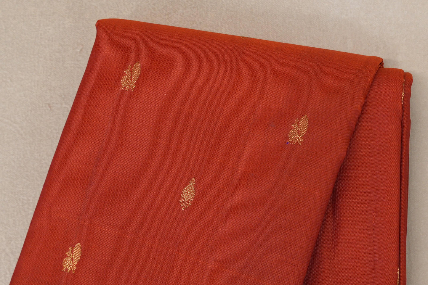 Rust orange with Deep Purple Vintage Kanjivaram Silk Saree by Shreenivas Silks  body