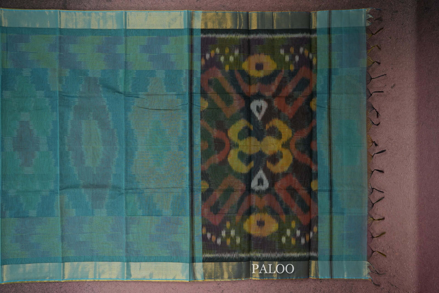 Online semi tussar silk saree paloo