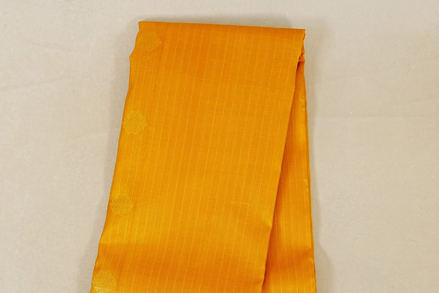 Mango Yellow  Light weight Kanchipuram Silk Saree body zoom