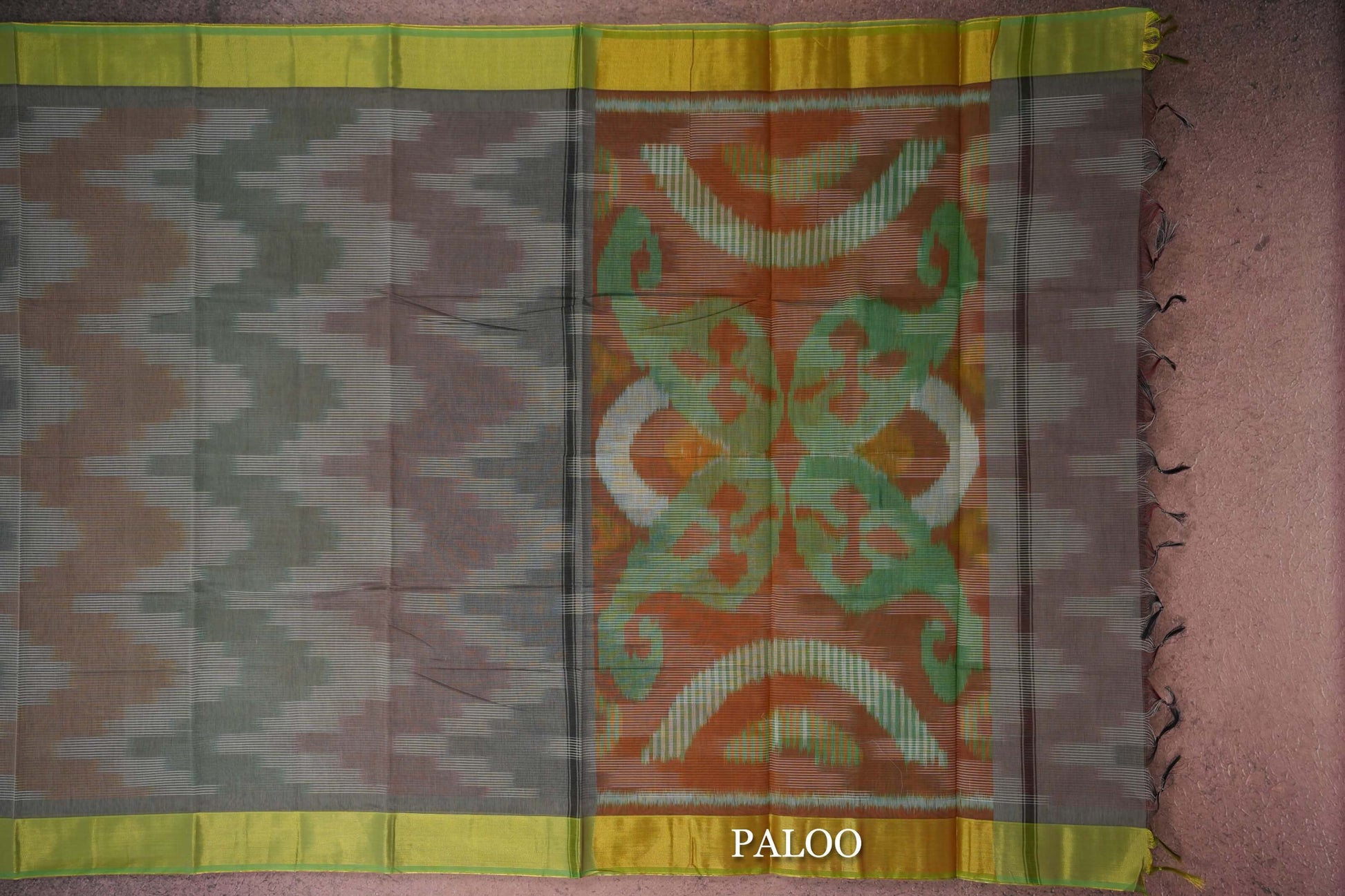 Online semi tussar silk saree paloo