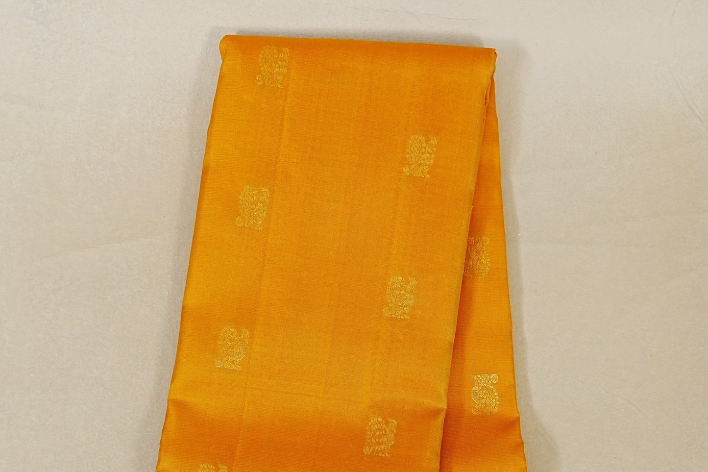 Mango Yellow Light Weight Kanchipuram Silk Saree body zoom