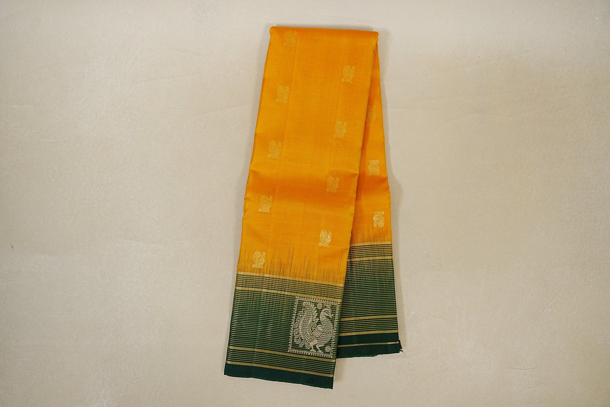 Mango Yellow Light Weight Kanchipuram Silk Saree online