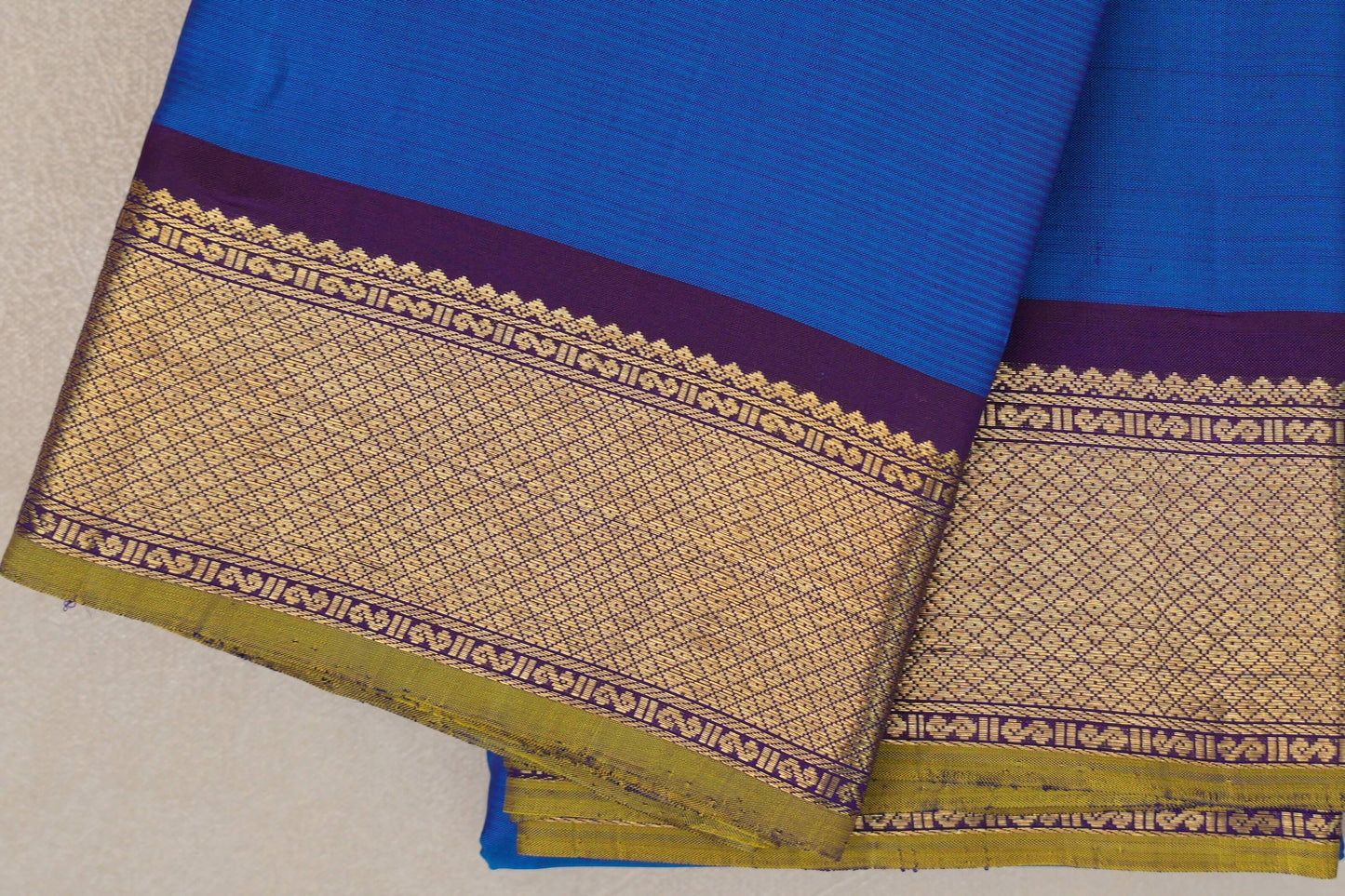 Classic Blue Vintage Kanjivaram Silk Saree SS9681
