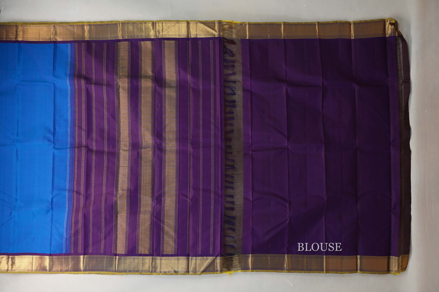 Classic Blue Vintage Kanjivaram Silk Saree SS9681
