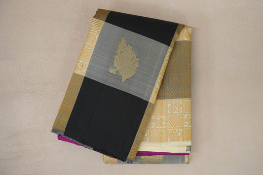 Multi Color Checks Vintage Kanjivaram Silk Saree SS9682