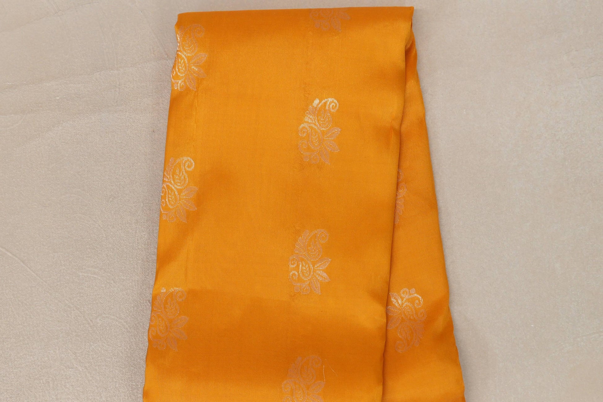 Mango yellow with Rani Pink borders Light Weight Kanchipuram Silk Saree  body
