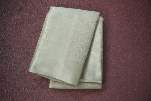 off white semi silk saree