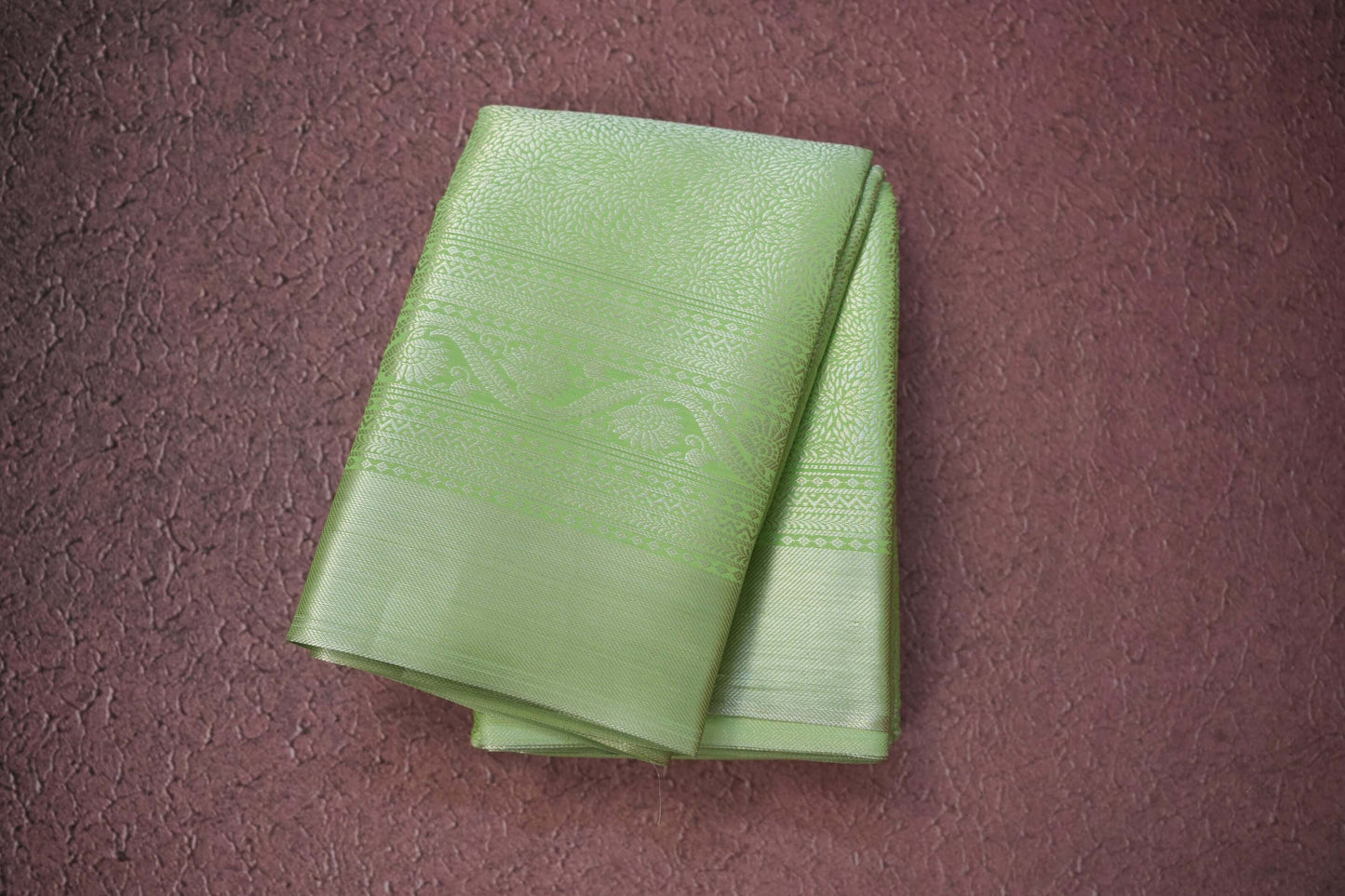 Parrot Green semi silk saree